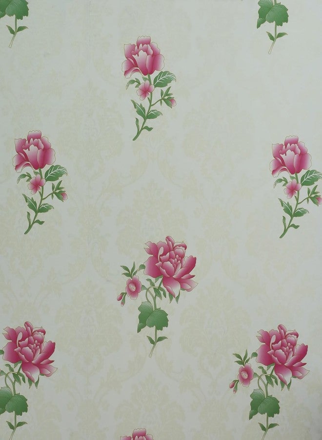 HOMEMATES Self-Adhesive Wallpaper Waterproof Old Furniture Vinyl Stickers Wooden Door Wardrobe Desktop PVC Wall Papers 45 X 304 CM (Pink Rose) - Image 1